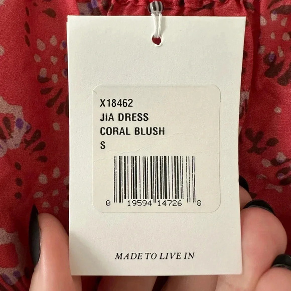 Xirena Jia Floral Silk Blend Mini Dress Coral Blush - Picture 7 of 13